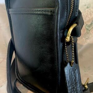 Coach Black Leather Crossbody- the “Camera Bag”